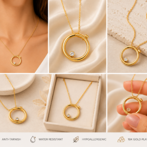 Elite Plum Spark Anti Tarnish Necklace